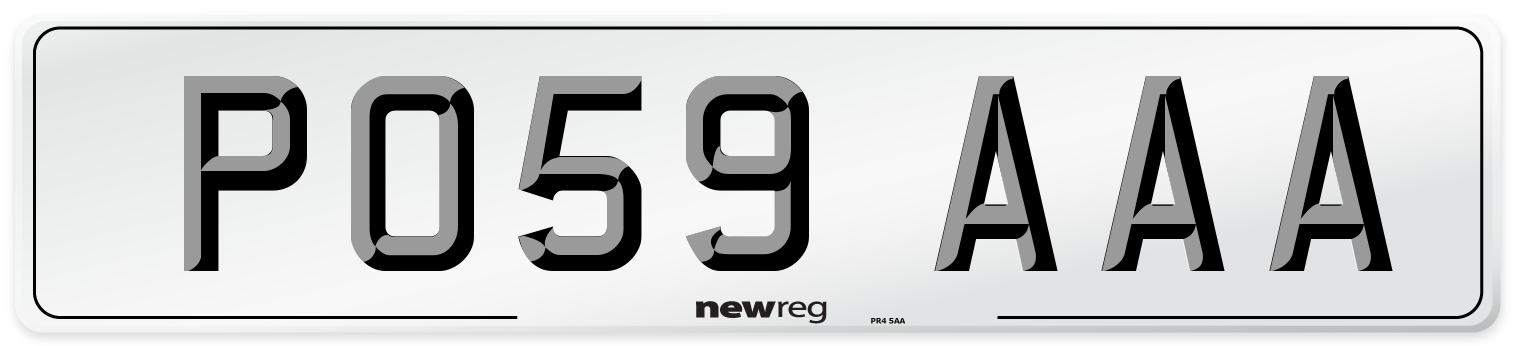 PO59 AAA Number Plate from New Reg